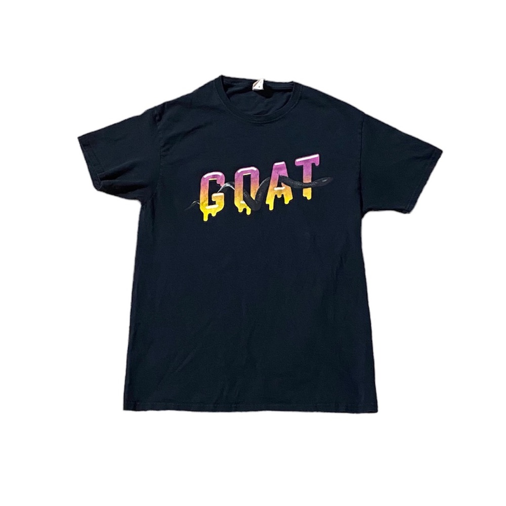 Vintage Short Sleeve Tee Shirt Black M Fruit of the Loom Graphic Print
